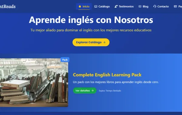FluentReads online bookstore interface preview