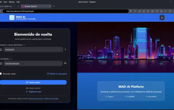 MAD AI administrative platform dashboard preview